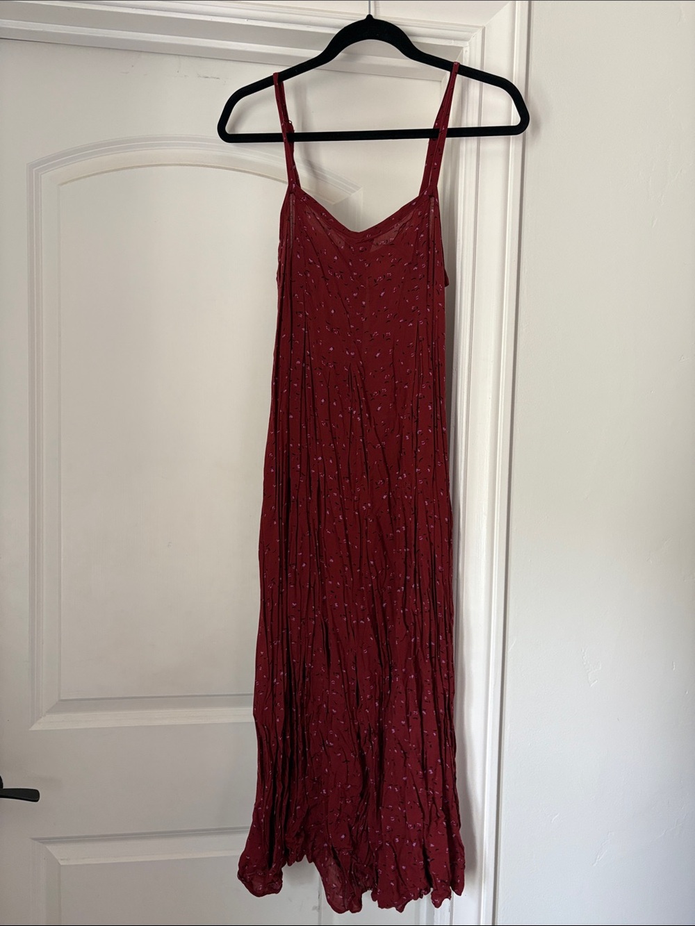 Saturday Sunday by Anthropologie Sleeveless Lounge Cropped Jumpsuit in Deep Red